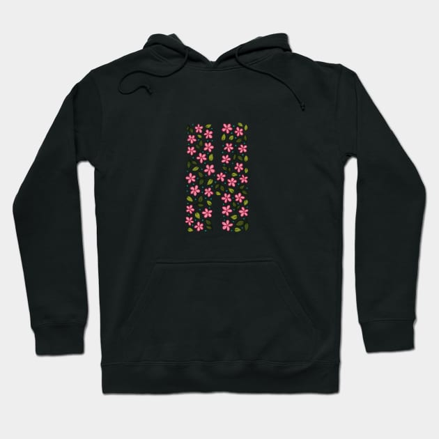 Floral Monogram Letter H Hoodie by SRSigs